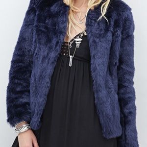 Forever 21 Blue Fur Coat